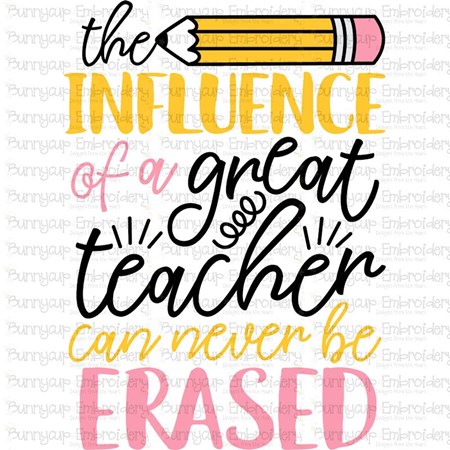 The Influence Of A Great Teacher Can Never Be Erased SVG - Bunnycup SVG