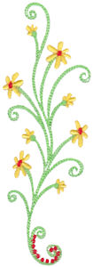 Machine Embroidery Designs | Daisy Swirls | Bunnycup Embroidery