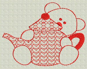 Machine Embroidery Designs | Redwork Bears | Bunnycup Embroidery